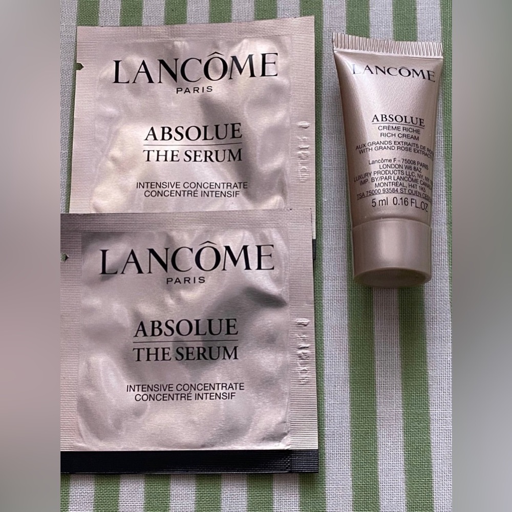 Lancôme ABSOLUE THE SERUM 2 Trial size 0.03 oz & Absolute Cream 0.16oz